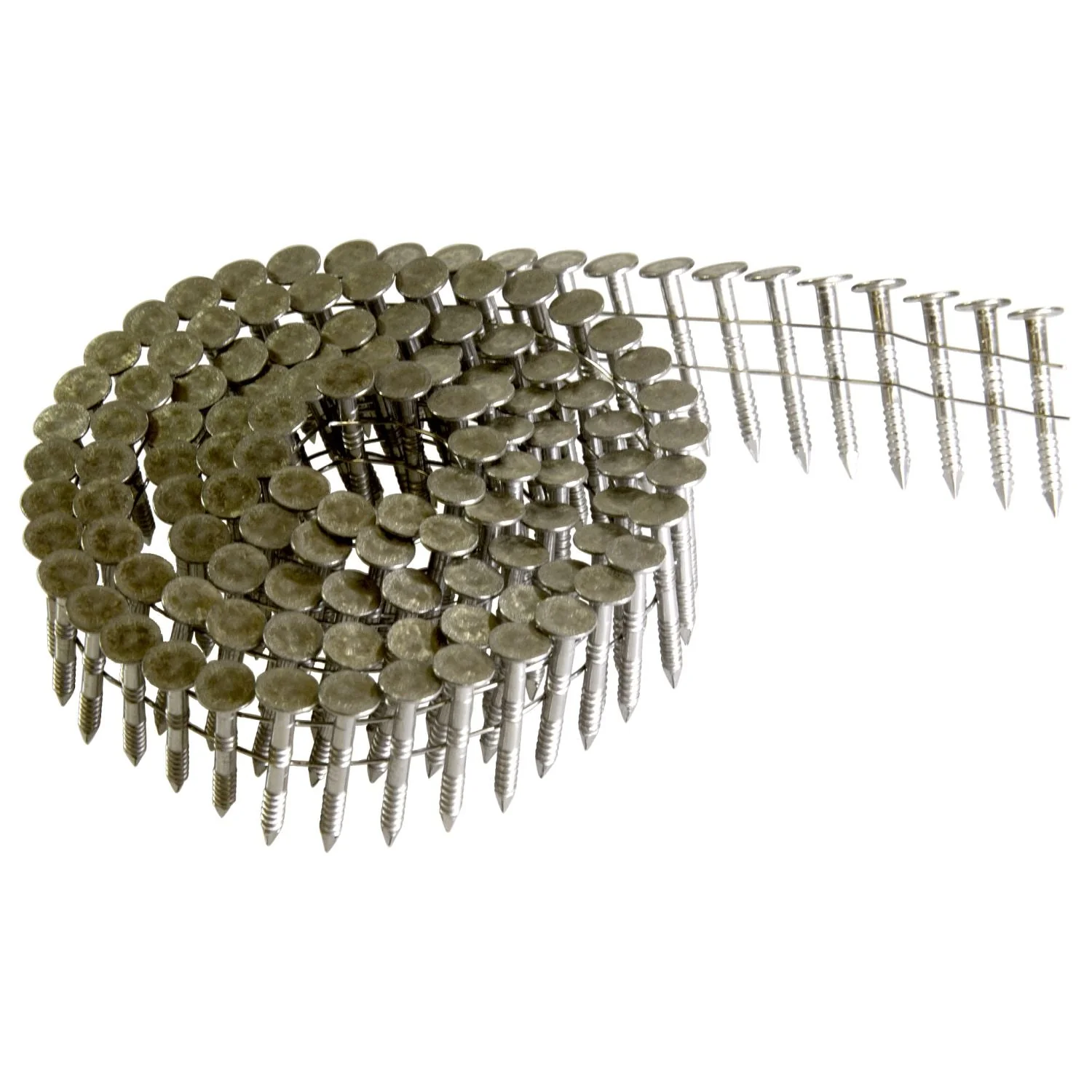 Simpson Strong-Tie 15-Degree Wire Coil, Full Round Head, Ring-Shank Roofing Nail, 1-1/4-in. Type 304, 720-Pack (S11A125RNBP) - Image 2
