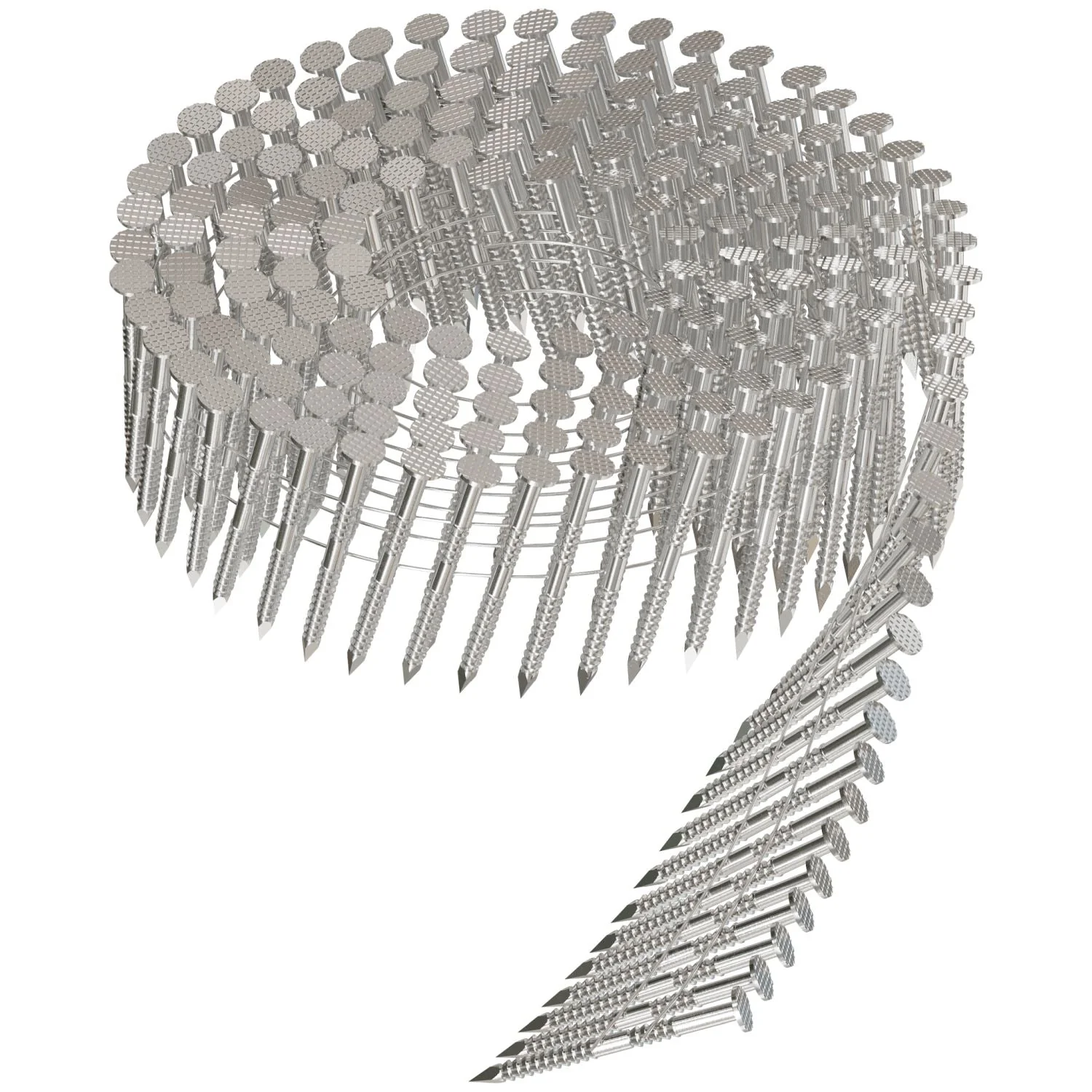 Simpson Strong-Tie S12A150PNB 15° Wire Coil, Full Round Head, Ring-Shank Decking/Framing Nail,  1-1/2-in. x .099-in. Type 304, 3600-Pack - Image 3