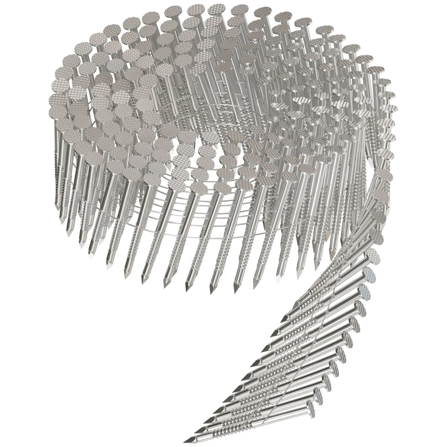 Simpson Strong-Tie S12A175PNB 15° Wire Coil, Full Round Head, Ring-Shank Decking/Framing Nail,  1-3/4-in. x .099-in. Type 304, 3600-Pack - Image 3