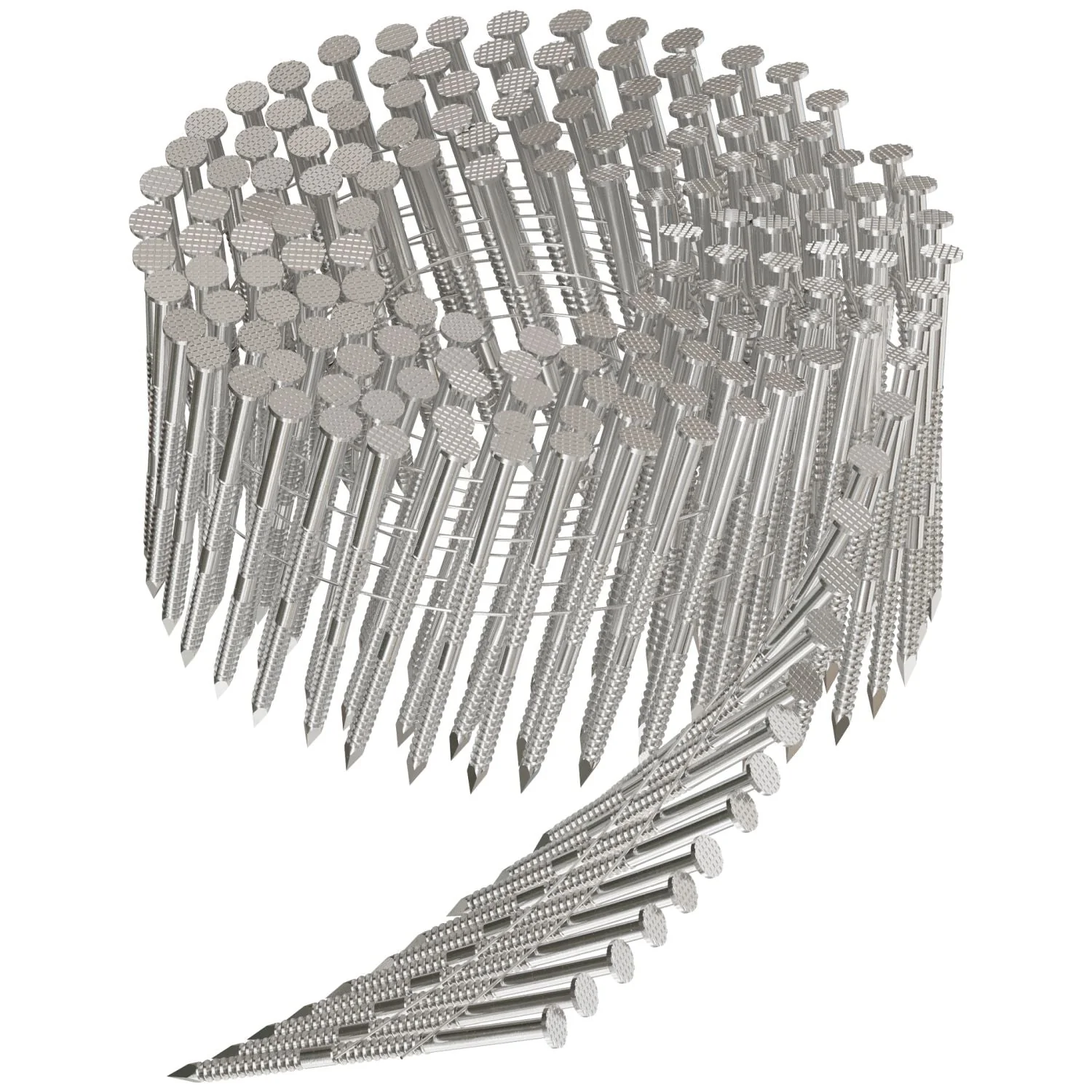 Simpson Strong-Tie S12A237PNB 15° Wire Coil, Full Round Head, Ring-Shank Decking/Framing Nail,  2-3/8-in. x .113-in. Type 304, 3600-Pack - Image 3