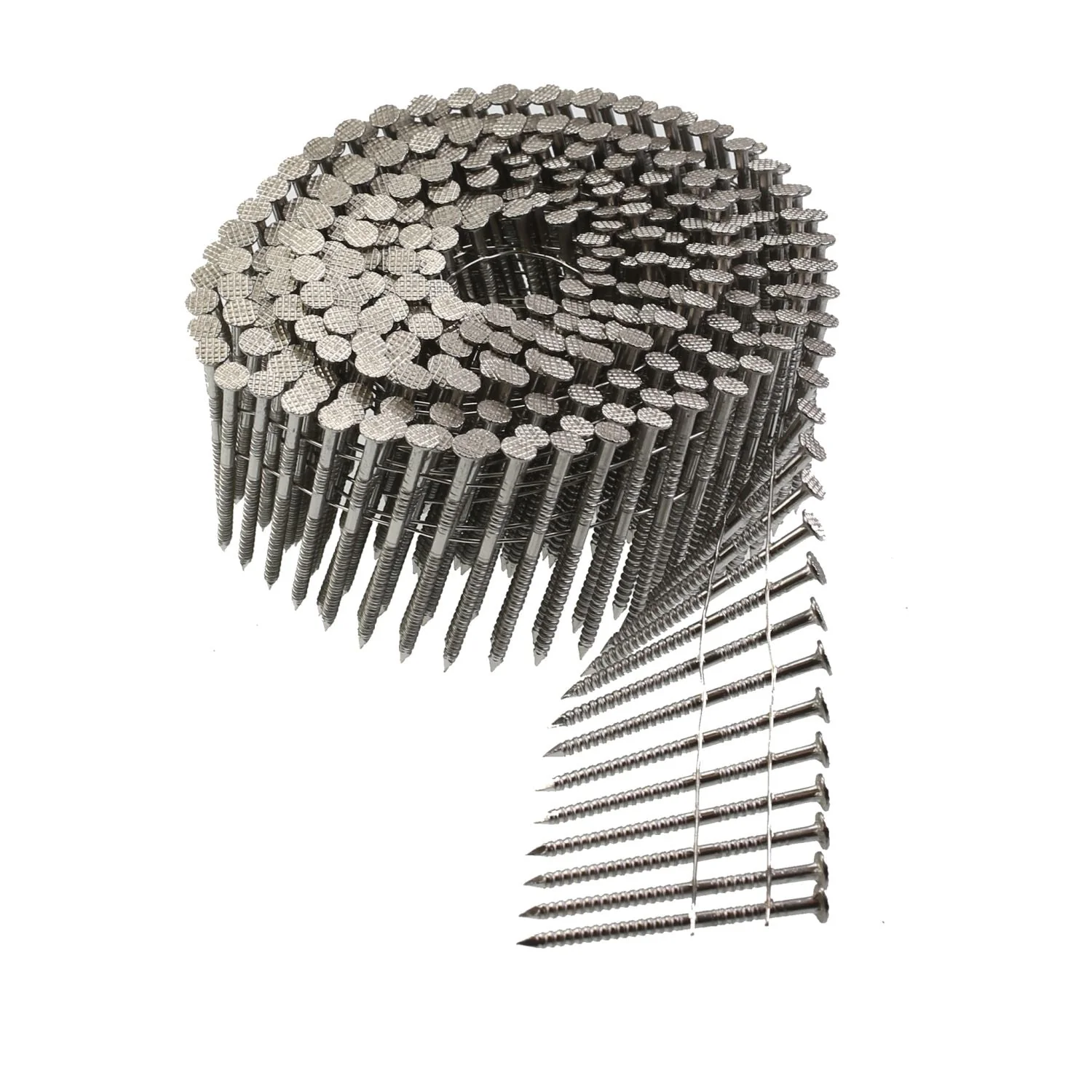 Simpson Strong-Tie S13A175SNBP 15° Wire Coil, Full Round Head, Ring-Shank Siding Nail,  1-3/4-in. Type 304, 1200-Pack - Image 2