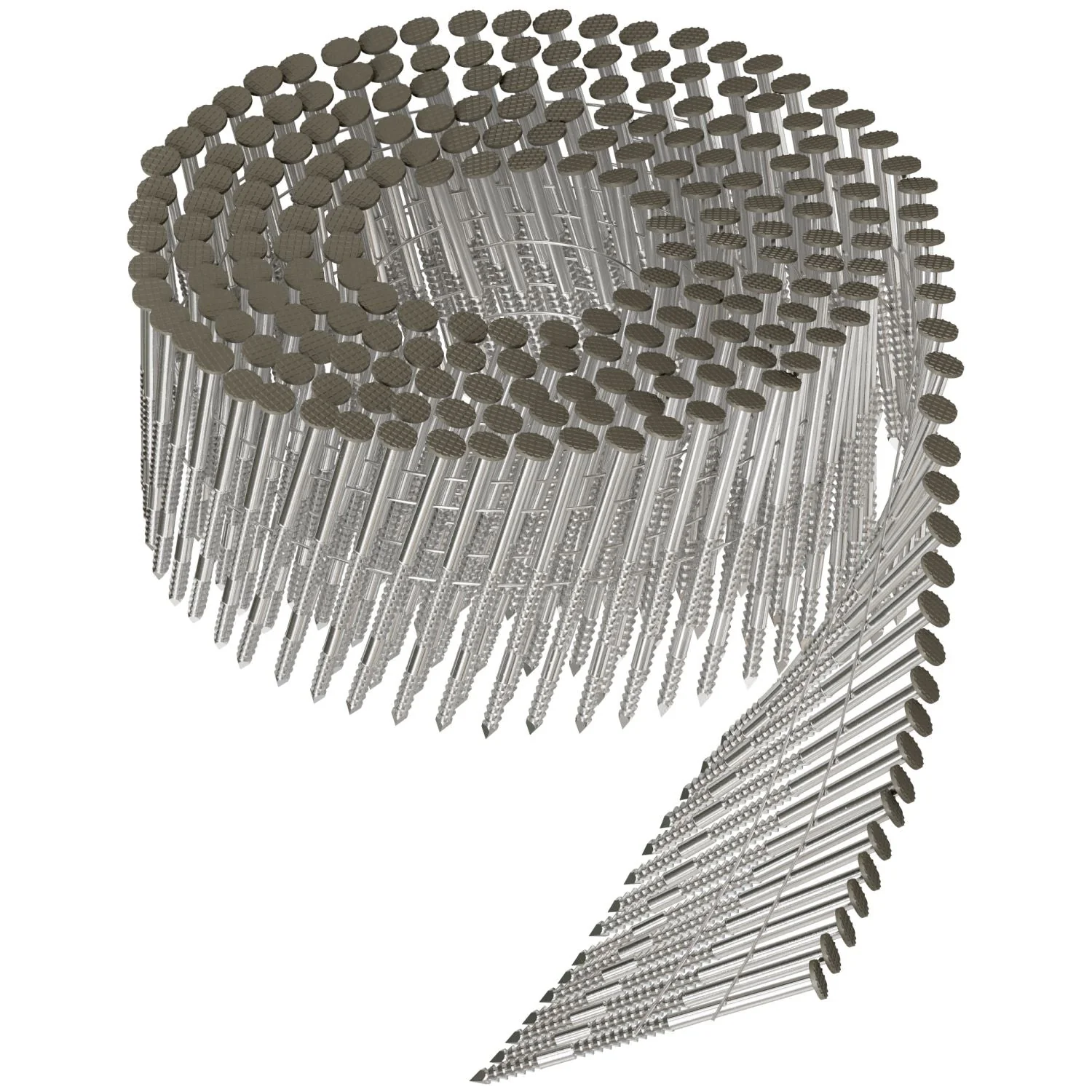 Simpson Strong-Tie S13A200CCG 15° Wire Coil, Painted Full Round Head, Ring-Shank Nail,  2-in. x .092-in. Type 304, Gray, 3600-Pack - Image 3