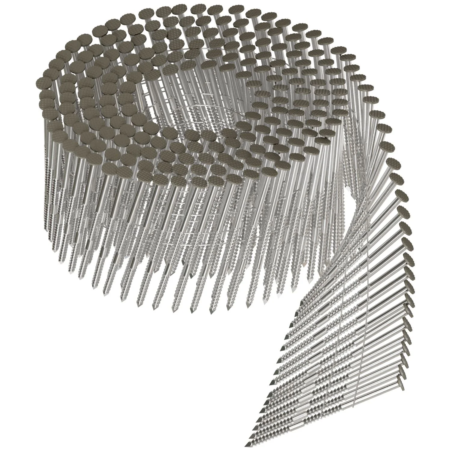 Simpson Strong-Tie S13A225CCG 15° Wire Coil, Painted Full Round Head, Ring-Shank Nail,  2-1/4-in. x .092-in. Type 304, Gray, 3600-Pack - Image 3