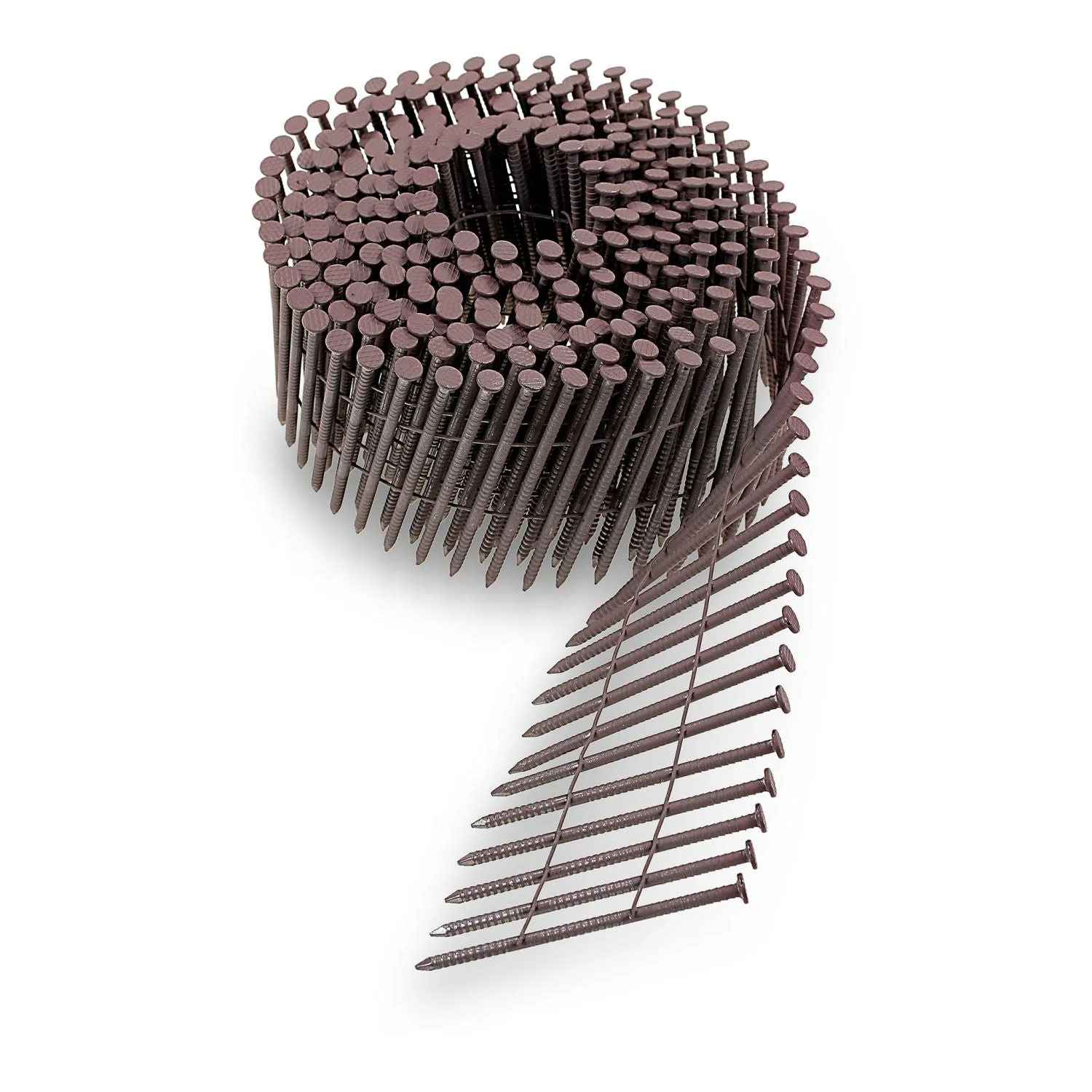 Simpson Strong-Tie S13A225CCR 15° Wire Coil, Painted Full Round Head, Ring-Shank Nail,  2-1/4-in. x .092-in. Type 304, Redwood, 3600-Pack - Image 3