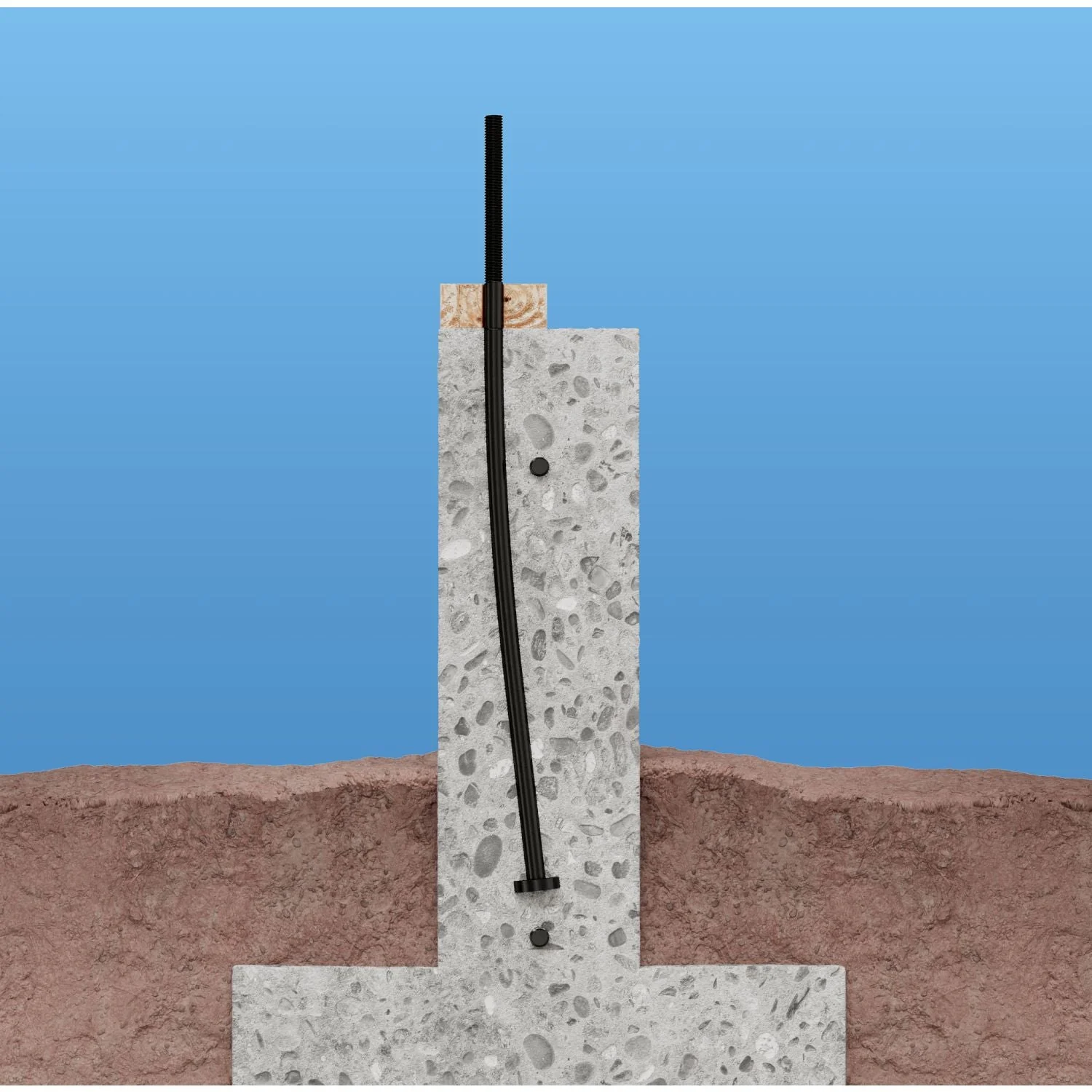 Simpson Strong-Tie SABR1X30HDG SABR 1-in. x 30-in. Hot-Dip Galvanized Anchor Bolt - Image 3