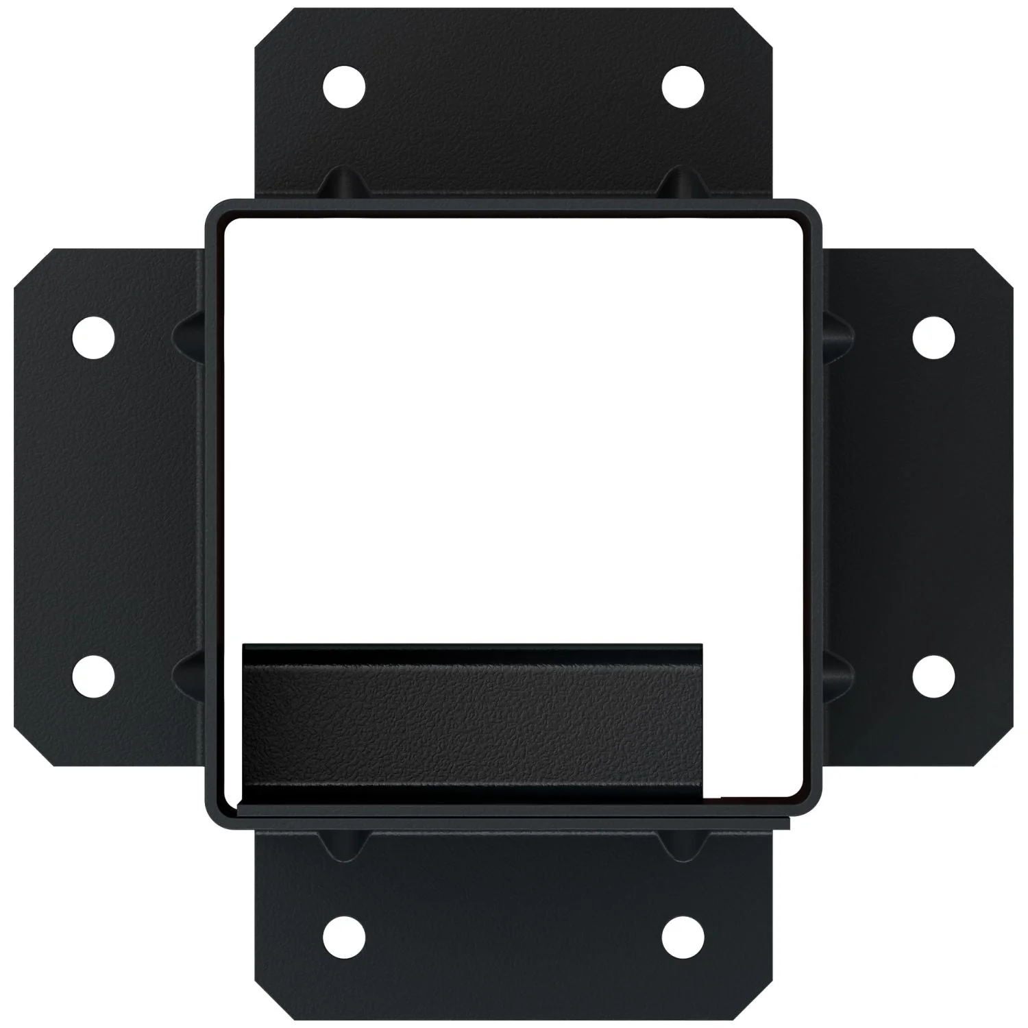 Simpson Strong-Tie SAGE-B44-KT2 Outdoor Accents Sage System Black Powder-Coated Post Base for 4x4 with Screws, 2-Pack - Image 3