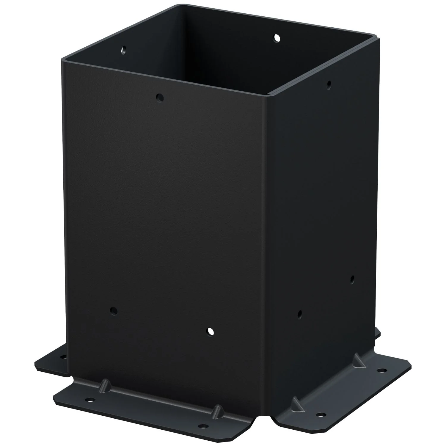 Simpson Strong-Tie SAGE-B66-KT2 Outdoor Accents Sage System Black Powder-Coated Post Base for 6x6 with Screws, 2-Pack - Image 3