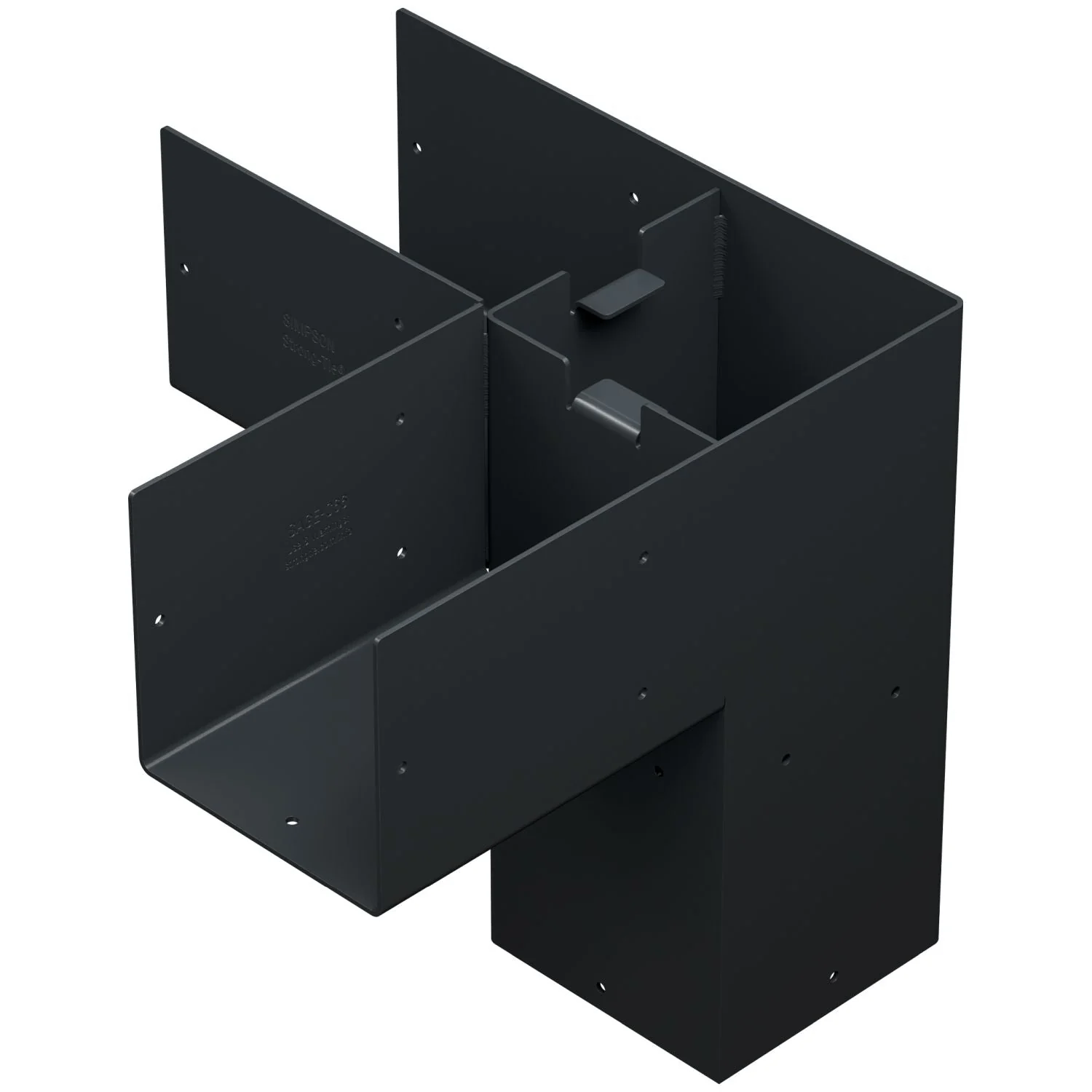 Simpson Strong-Tie SAGE-C66-KT2 Outdoor Accents Sage System Black Powder-Coated Corner Connector for 6x6 with Screws, 2-Pack - Image 3