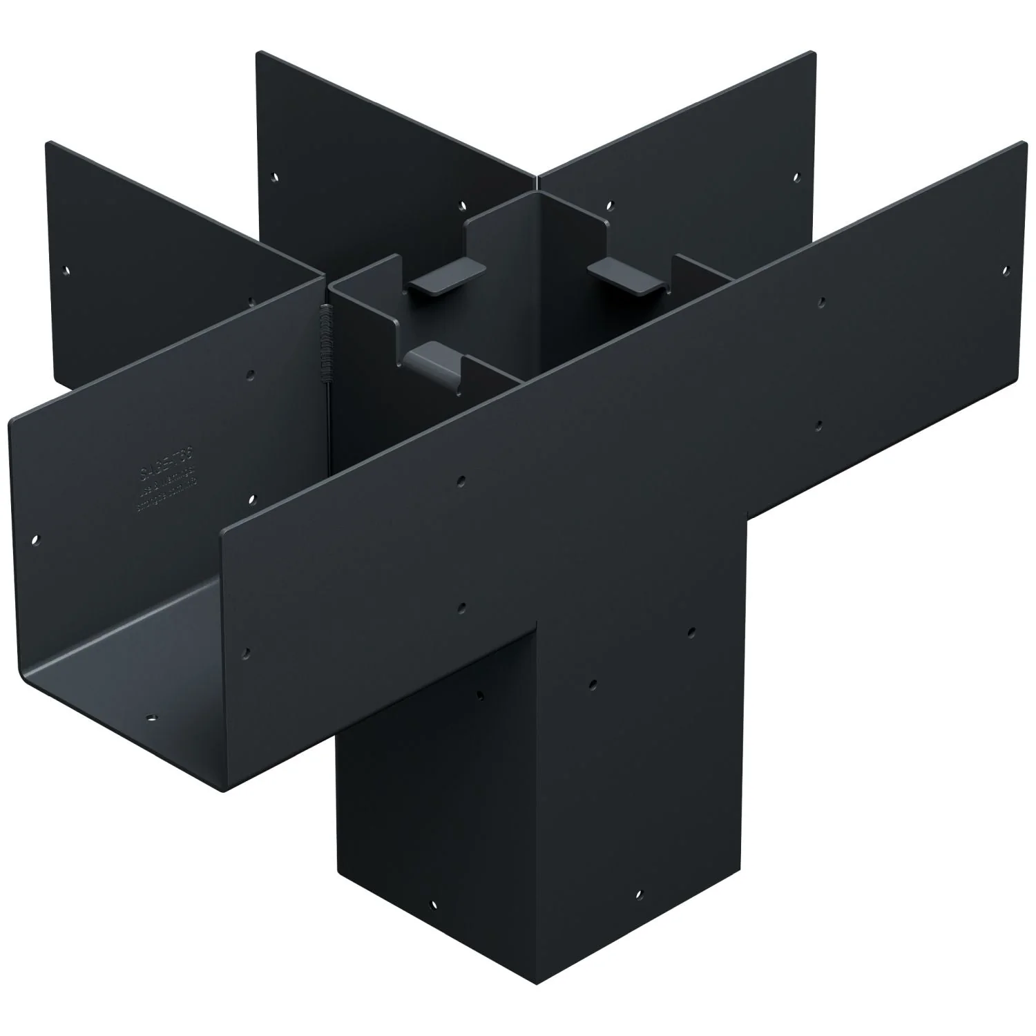 Simpson Strong-Tie SAGE-T66-KT1 Outdoor Accents Sage System Black Powder-Coated Middle-T Connector for 6x6 with Screws - Image 3
