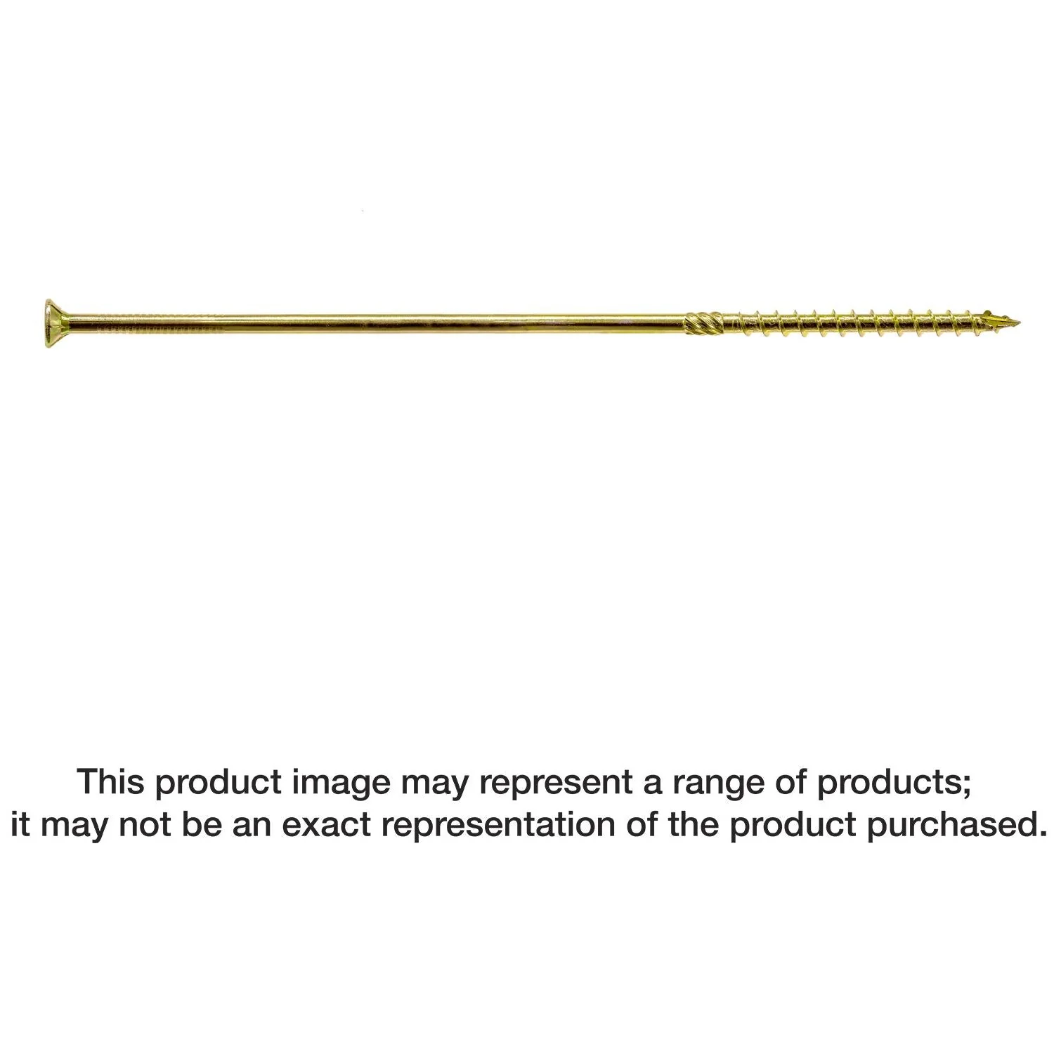Simpson Strong-Tie SDCP221100 Strong-Drive SDCP TIMBER-CP Screw,  0.315-in. x 11-in. T40, Yellow Zinc, 250-Pack - Image 1