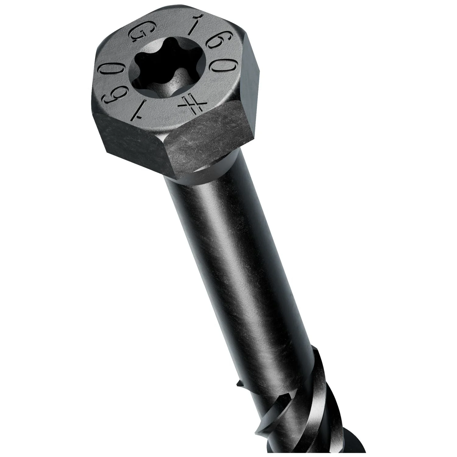 Simpson Strong-Tie SDHR10X160-R25 Strong-Drive SDHR COMBO-HEAD Screw,  10 mm x 160 mm, Black E-Coat, 25-Pack - Image 1