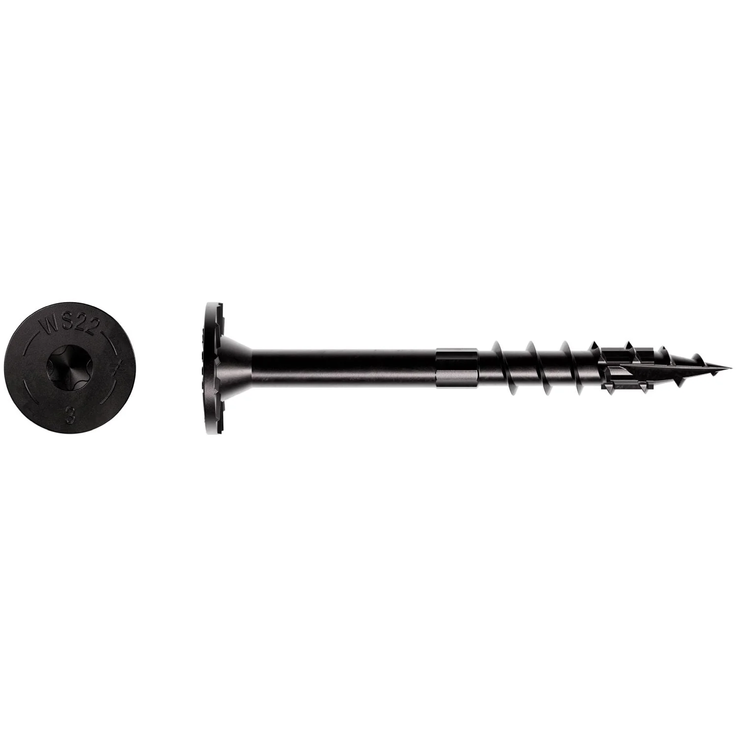 Simpson Strong-Tie SDWS22300DBBMB Strong-Drive SDWS TIMBER Screw (Exterior Grade),  0.220-in. x 3-in. T40, Black, 250-Pack - Image 1