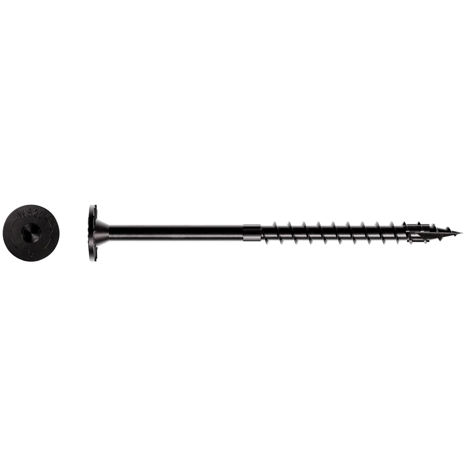 Simpson Strong-Tie SDWS22500DBB Strong-Drive SDWS TIMBER Screw (Exterior Grade),  0.220-in. x 5-in. T40, Black, 600-Pack - Image 1
