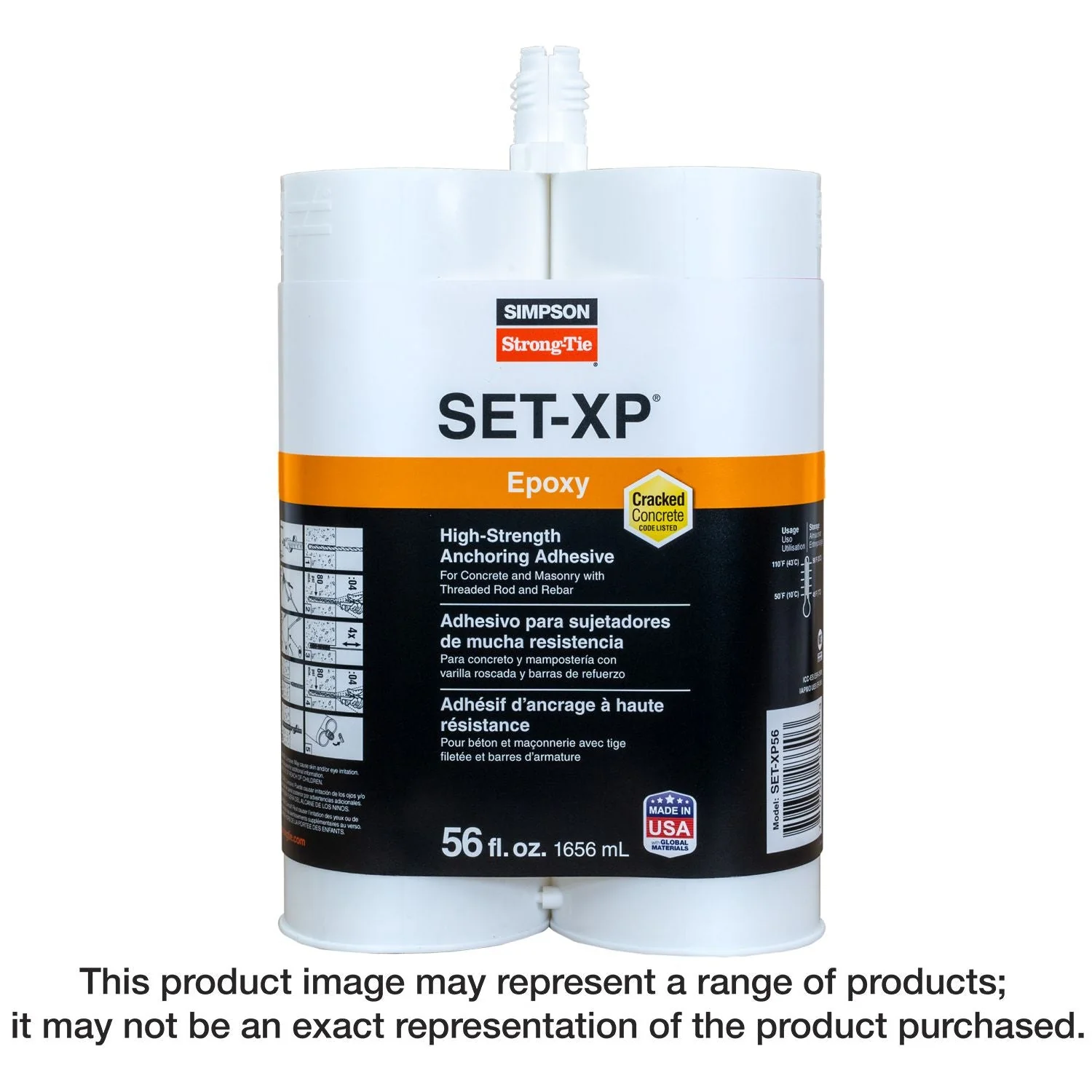 Simpson Strong-Tie SET-XP56 SET-XP 56-oz. High-Strength Epoxy Adhesive Cartridge - Image 1