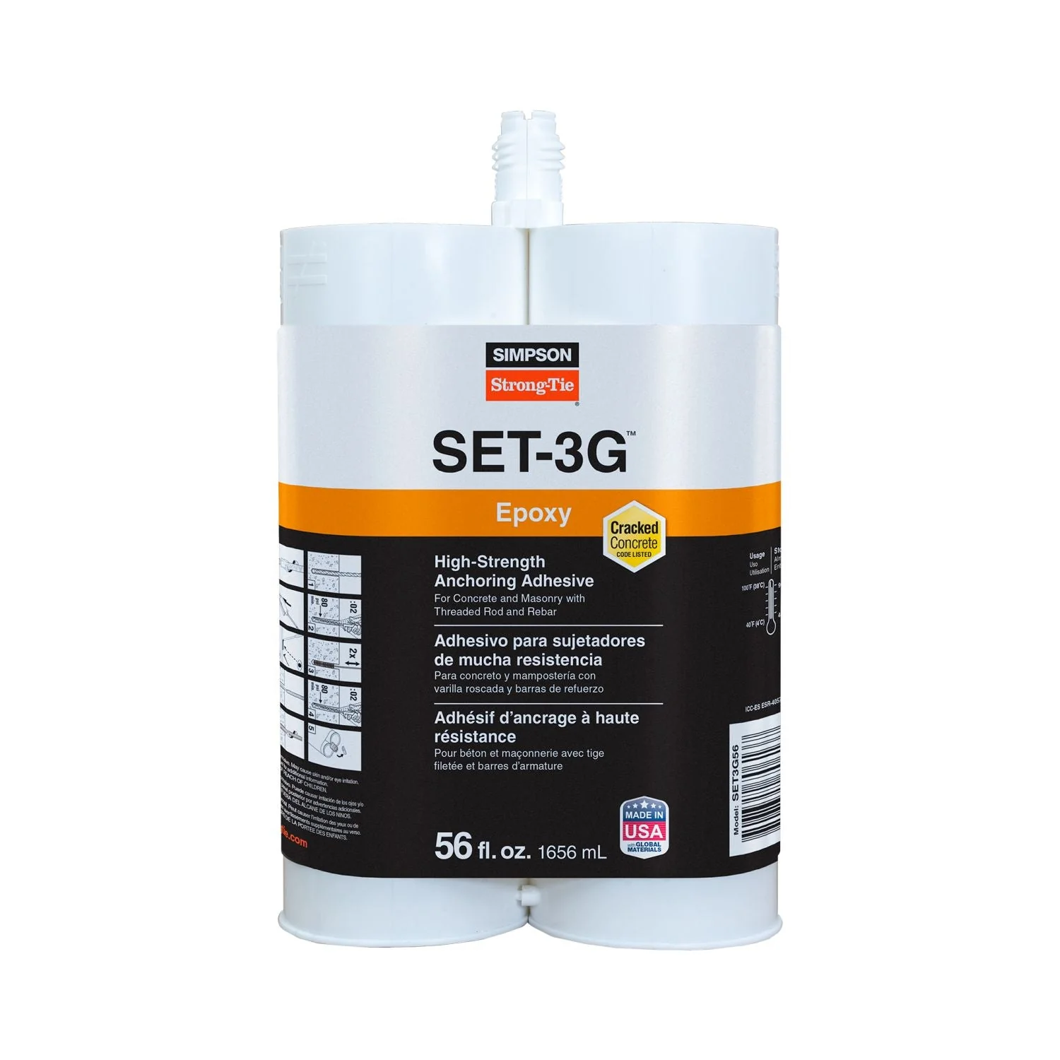 Simpson Strong-Tie SET3G56 SET-3G 56 oz. High-Strength Epoxy Adhesive - Image 2