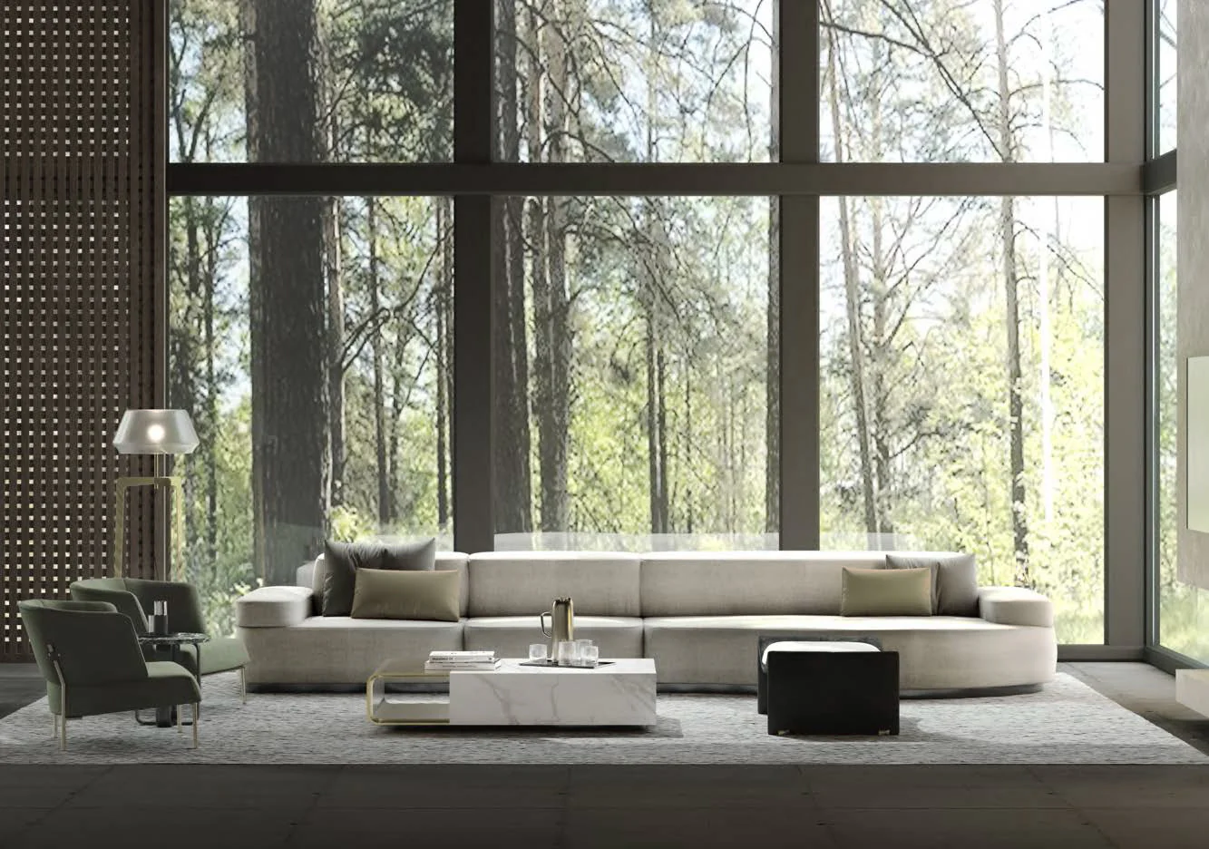 ASTON MARTIN HOME | V255 FABRIC CURVE SOFA | $39,820.00 - Image 2