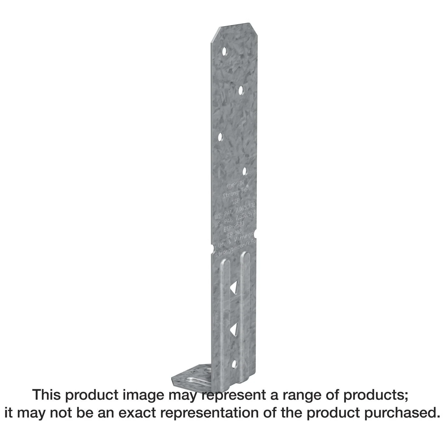 Simpson Strong-Tie SSPZ SSP 18-Gauge ZMAX Galvanized Single Stud Plate - Image 1