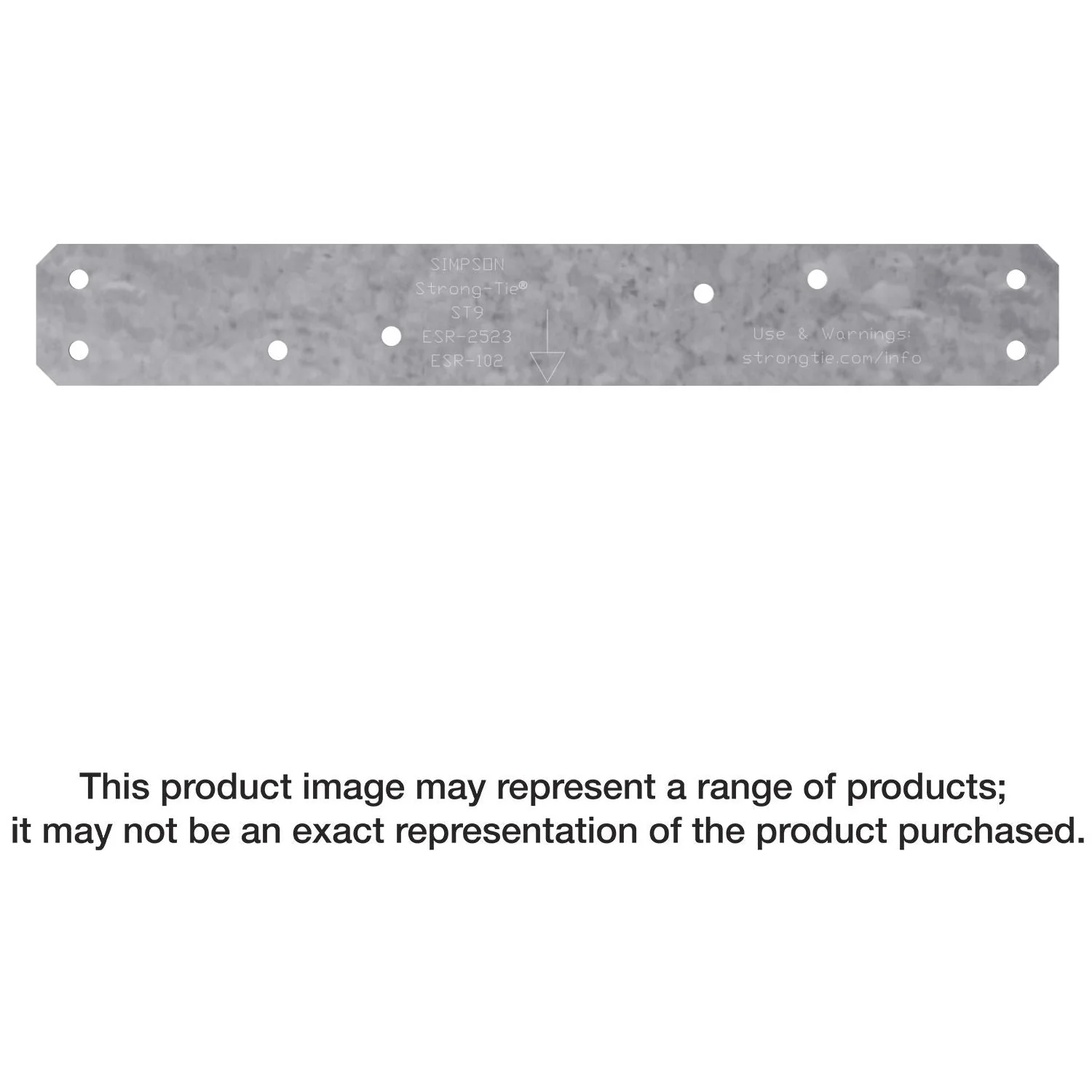 Simpson Strong-Tie ST18 ST 17-3/4-in. 16-Gauge Galvanized Strap Tie - Image 1