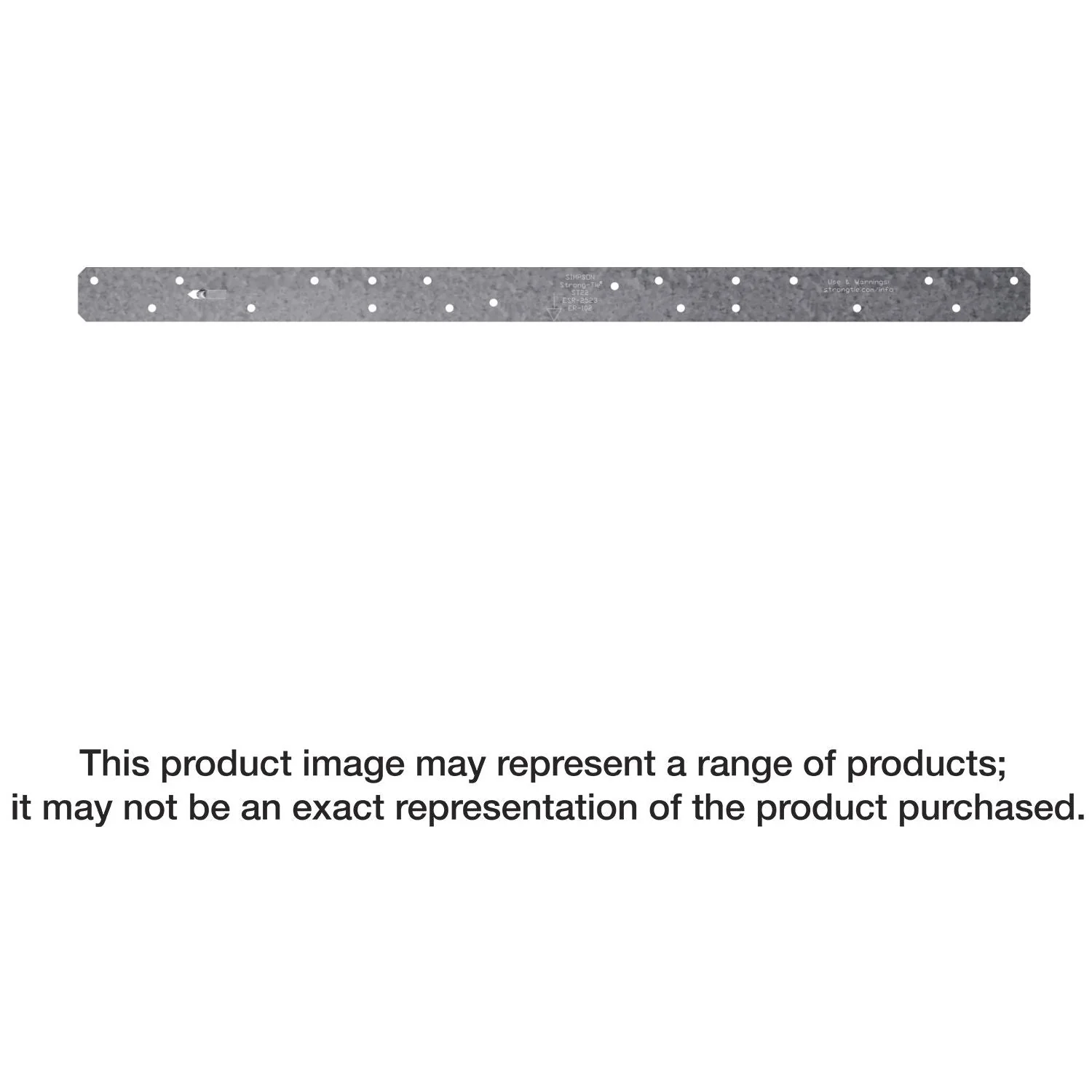 Simpson Strong-Tie ST22 ST 21-5/8-in. 16-Gauge Galvanized Strap Tie - Image 1