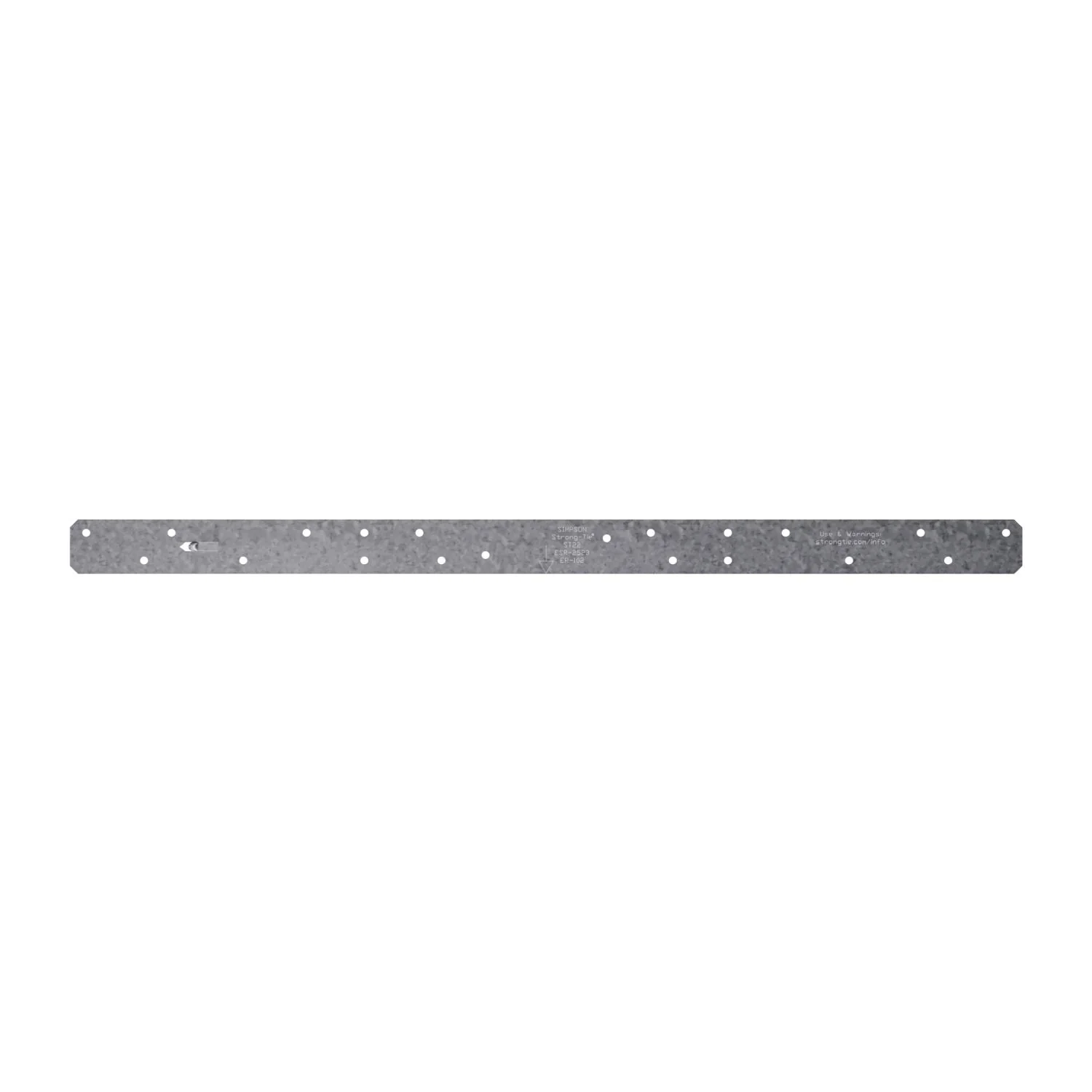 Simpson Strong-Tie ST22 ST 21-5/8-in. 16-Gauge Galvanized Strap Tie - Image 3