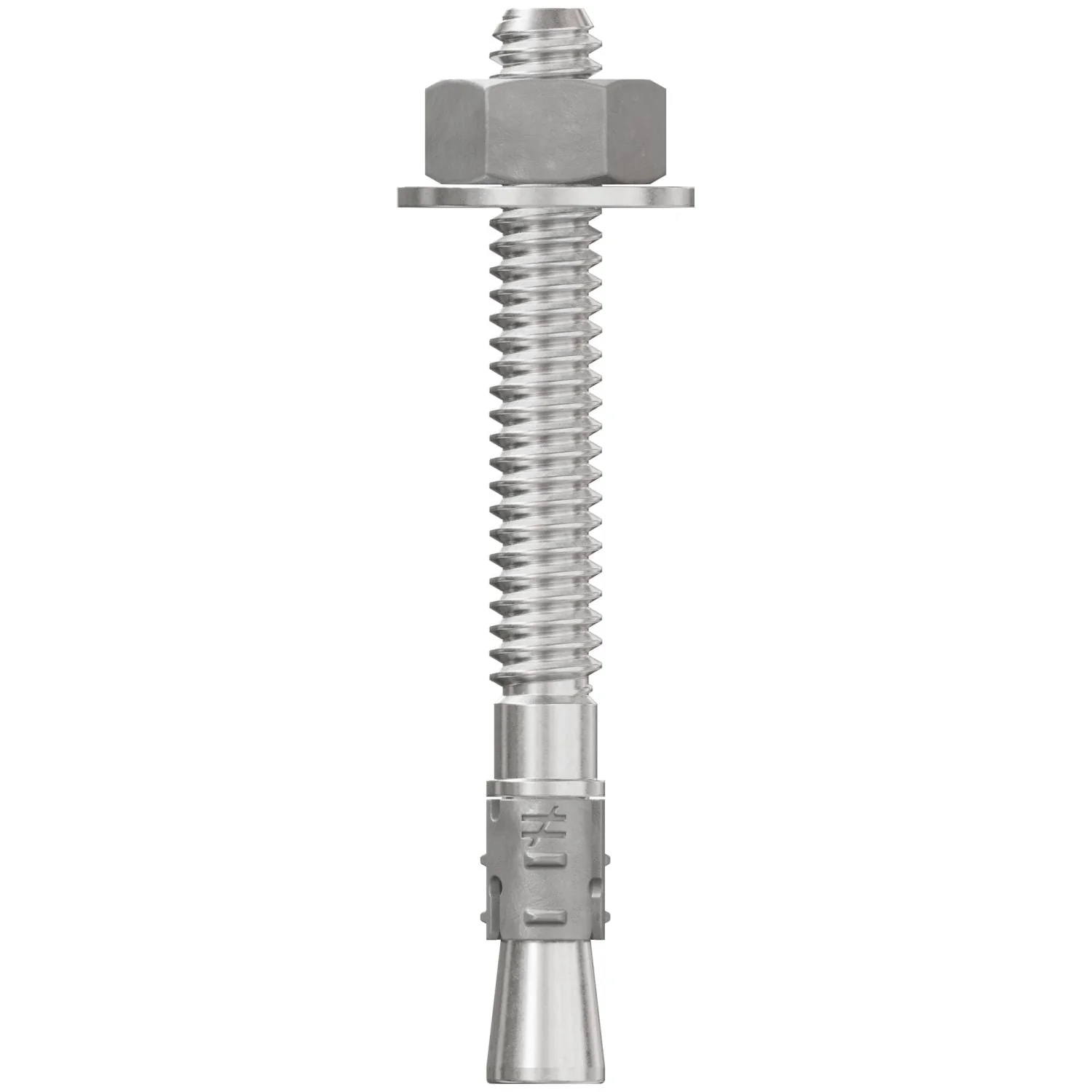 Simpson Strong-Tie STB2-25214S6F100 Strong-Bolt 2,  1/4-in. x 2-1/4-in. Type 316 Stainless-Steel Wedge Anchor, Fully Assembled, 100-Pack - Image 1