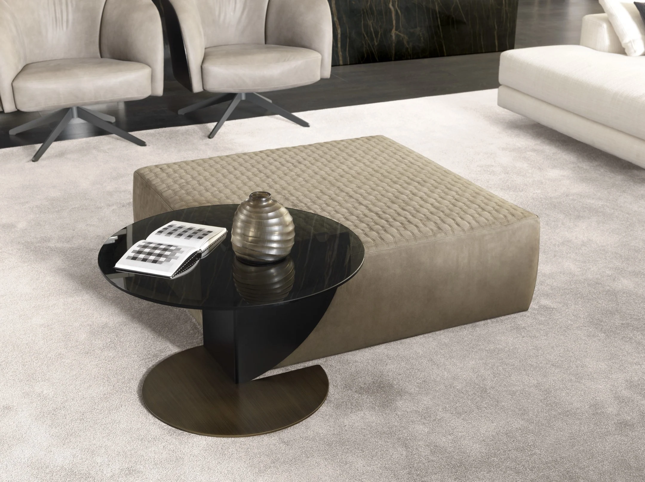 MISURAEMME | STONE LEATHER POUF | $7,500.00 - Image 2