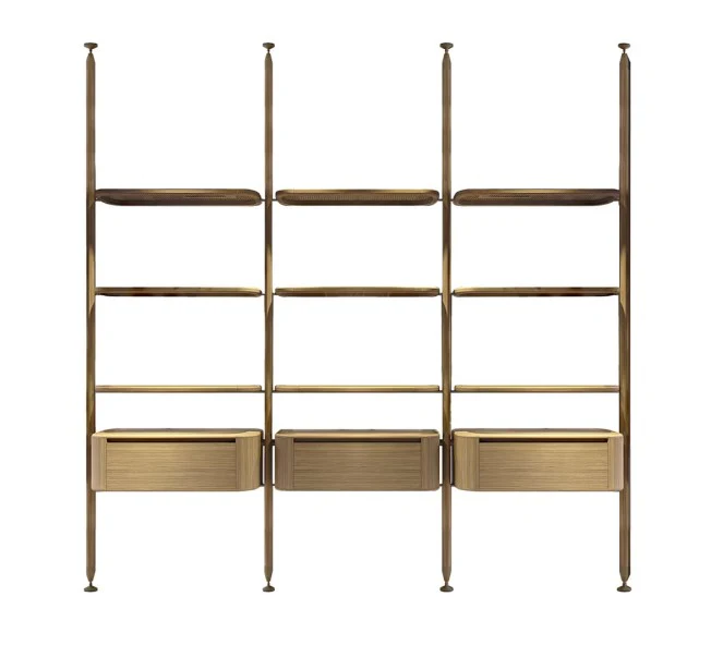 OPALE 9-SHELF & 3-STORAGE UNIT ASH BOOKCASE - $25,000 - Image 1
