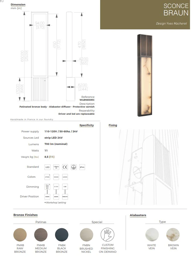 ENTRELACS I BRAUN 650 WALL LAMP I $7,110 - Image 3
