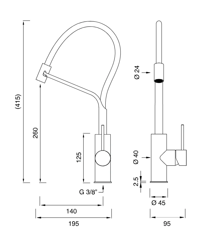 MIL203 | Kitchen faucet by CEA Design - $3,030.00 - $3,162.00 - Image 3