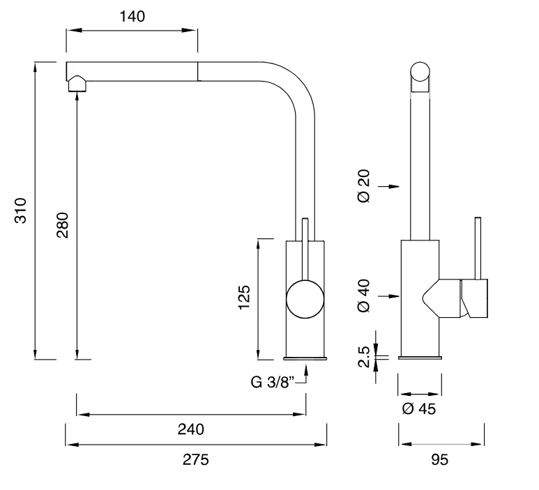 MIL205 | Kitchen faucet by CEA Design - $1,395.00 - $3,872.00 - Image 3
