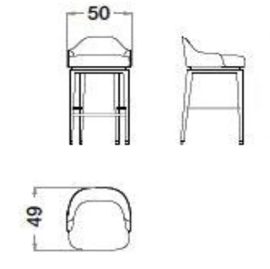 SESTO SENSO BAR STOOL I $3,990.00 - Image 3