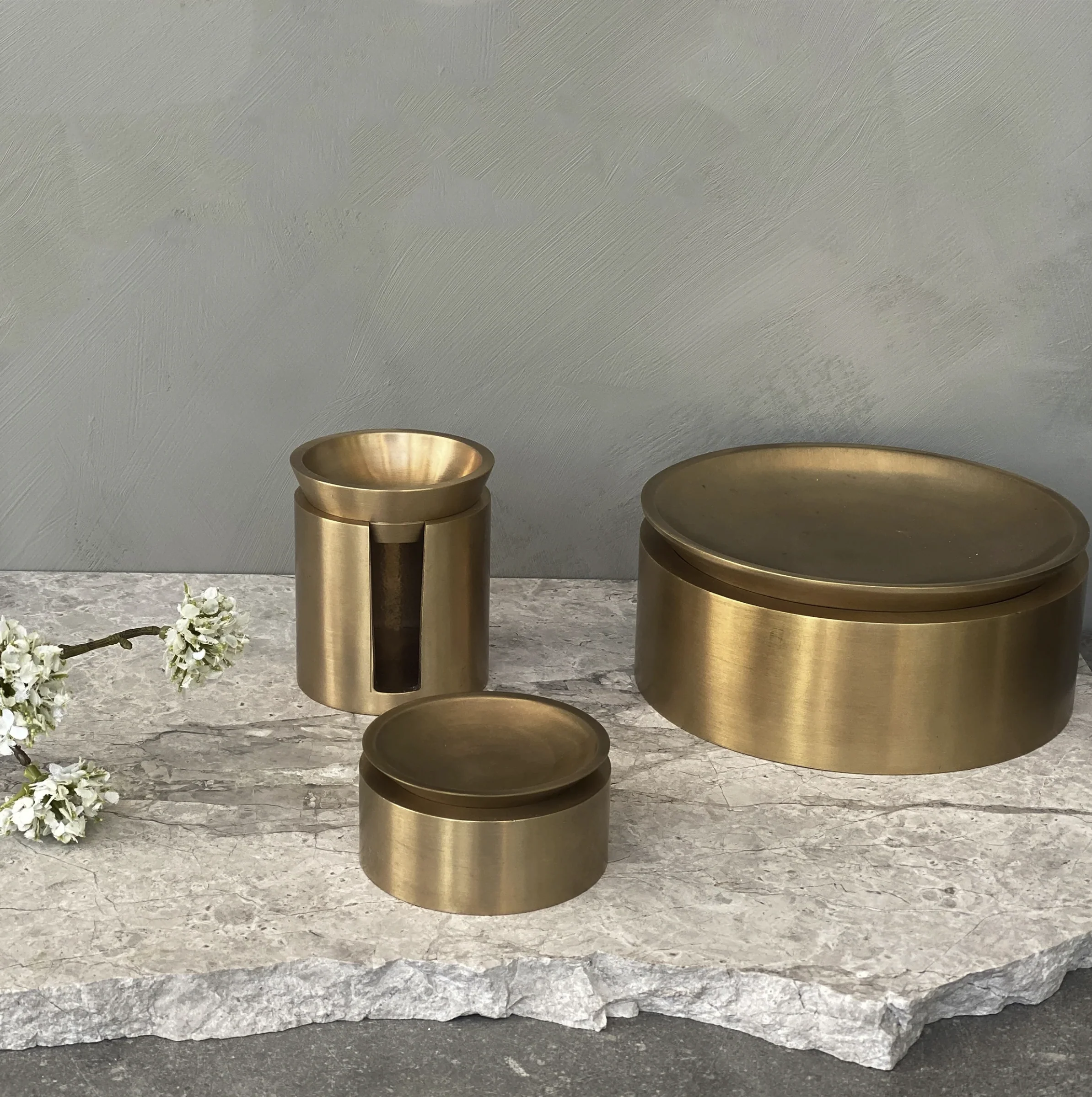 PIETRA CASA - EDO CANISTER SMALL - SATIN BRASS - $381.18 - Image 3