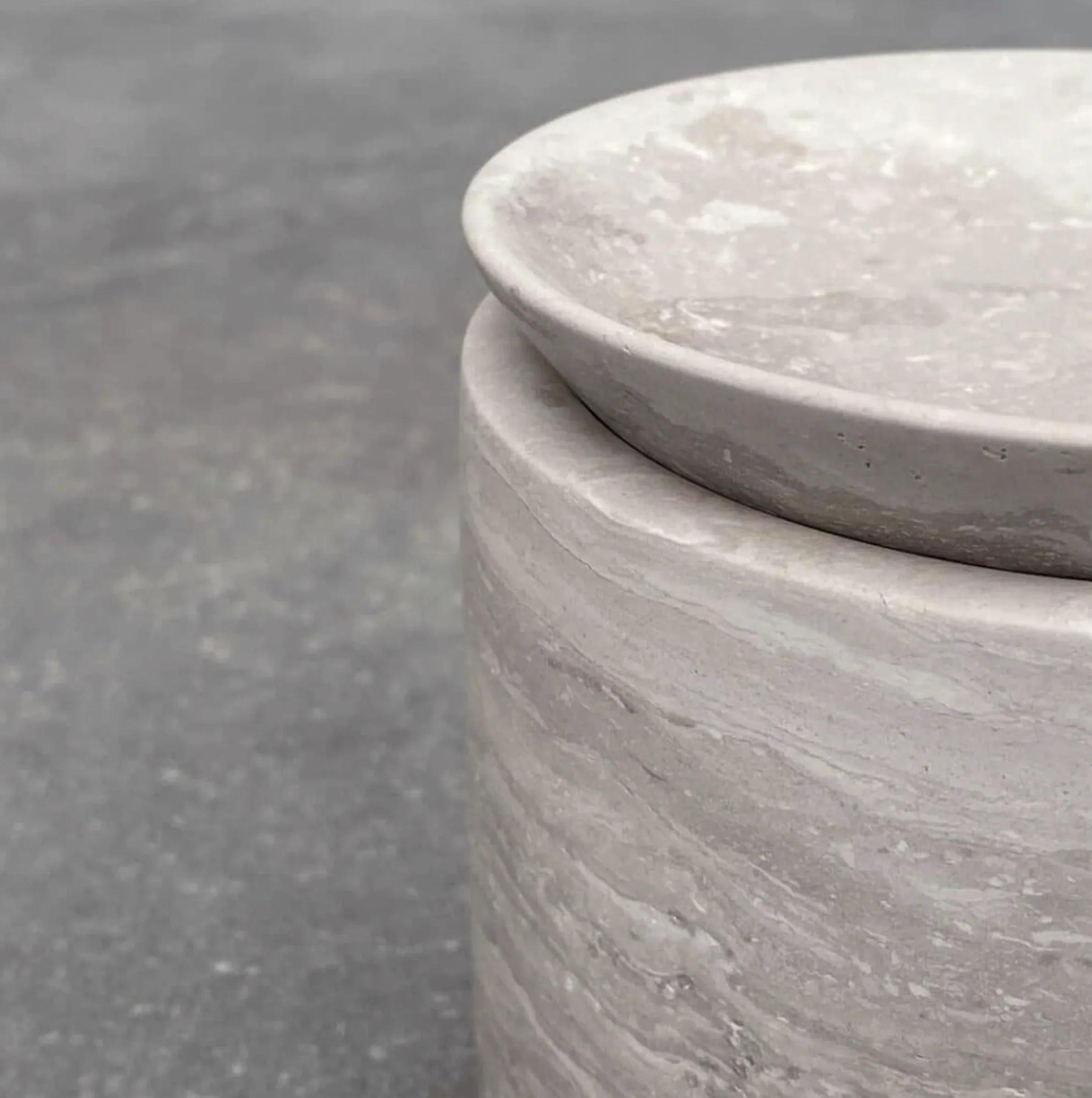 PIETRA CASA - EDO CANISTER MEDIUM - CHALK GREY - $423.54 - Image 2