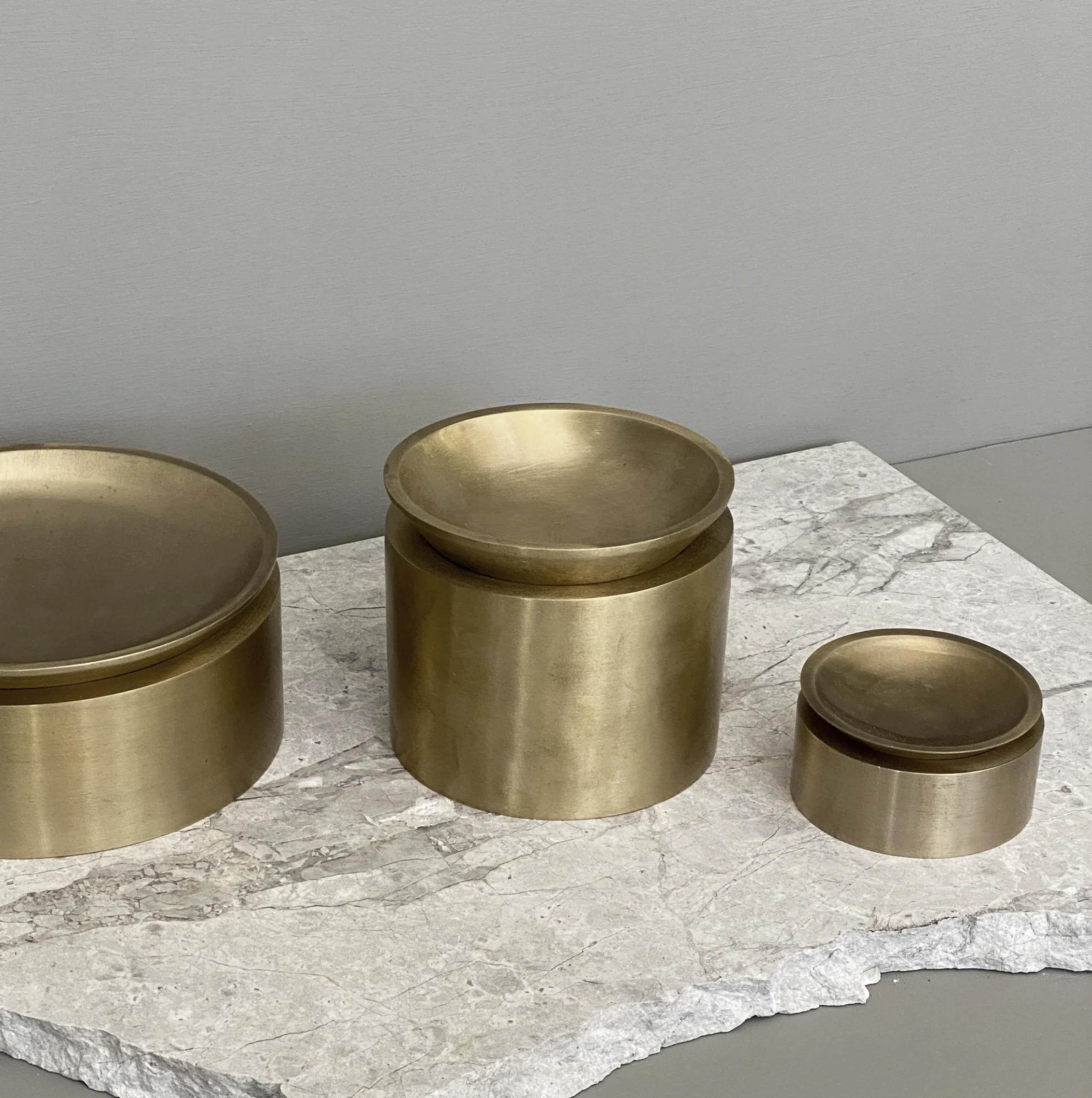 PIETRA CASA - EDO CANISTER MEDIUM - SATIN BRASS - $1068.90 - Image 2