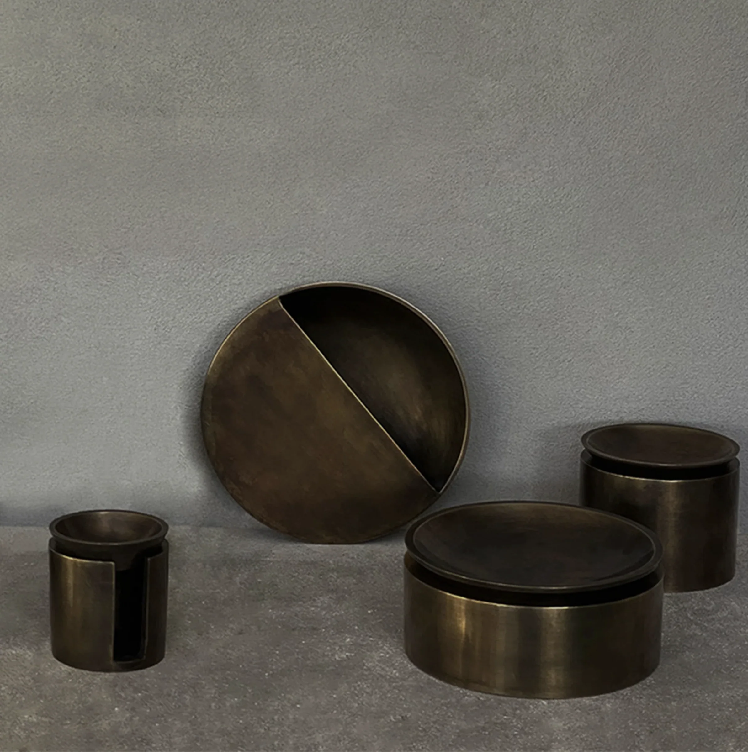 PIETRA CASA - EDO CANISTER MEDIUM - BURNISHED BRASS - $1068.90 - Image 2