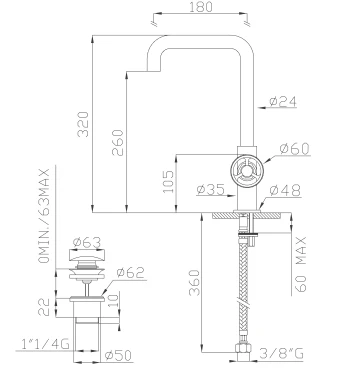 EFFEPI RUBINETTERIE | OT58 Deck mounted Faucet - $1,190.00 - $1,557.00 - Image 2