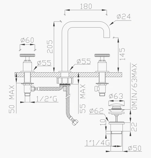 EFFEPI RUBINETTERIE | OT58 Deck Faucet - $1,883.00 - $2,462.00 - Image 3