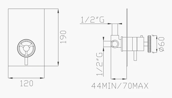 EFFEPI RUBINETTERIE | OT58 Shower Mixer - $1,052.00 - $1,376.00 - Image 3