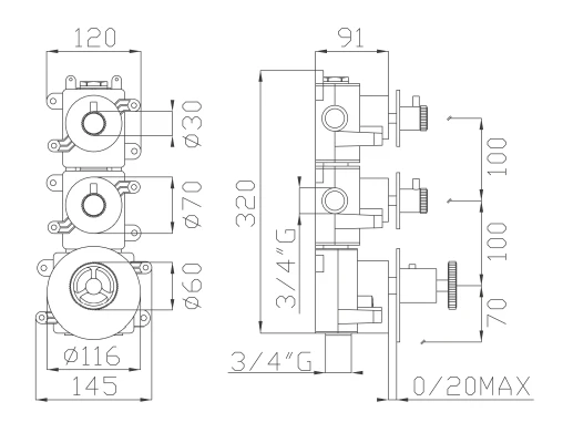 EFFEPI RUBINETTERIE | OT58 Shower Mixer - $3,254.00 - $4,255.00 - Image 3