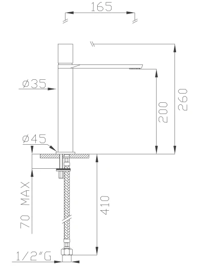 EFFEPI RUBINETTERIE | Mio Tall Lever Mixer - $1,437.00 - $1,880.00 - Image 3