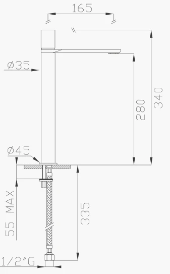 EFFEPI RUBINETTERIE | Mio Tall Lever Mixer - $1,507.00 - $1,970.00 - Image 3