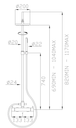 EFFEPI RUBINETTERIE | Mio Shower Set - $2,434.00 - $3,107.00 - Image 3
