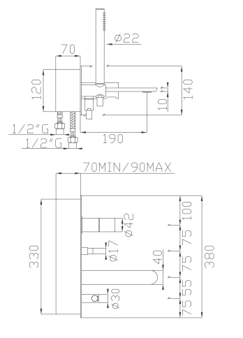 EFFEPI RUBINETTERIE | Mio Mixer Set - $2,752.00 - $3,598.00 - Image 3