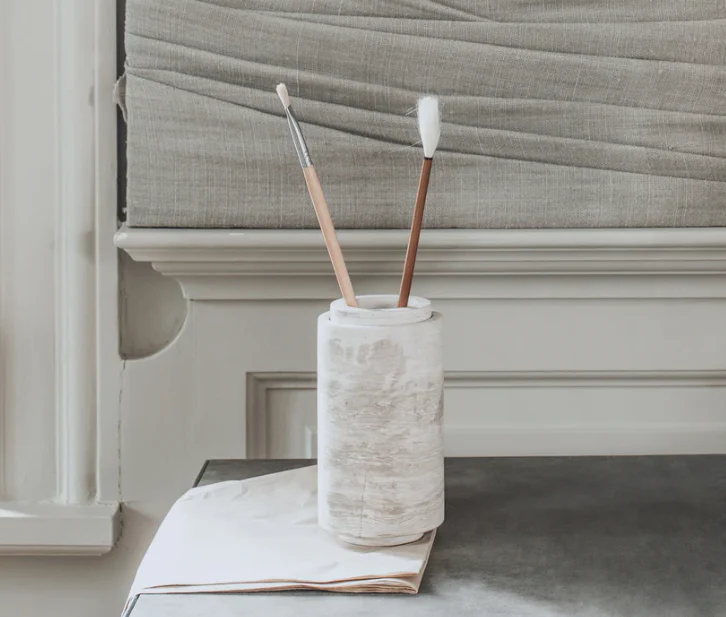 PIETRA CASA - STEM VASE SMALL - CHALK GREY - $446.37 - Image 1