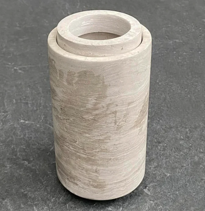 PIETRA CASA - STEM VASE SMALL - CHALK GREY - $446.37 - Image 2