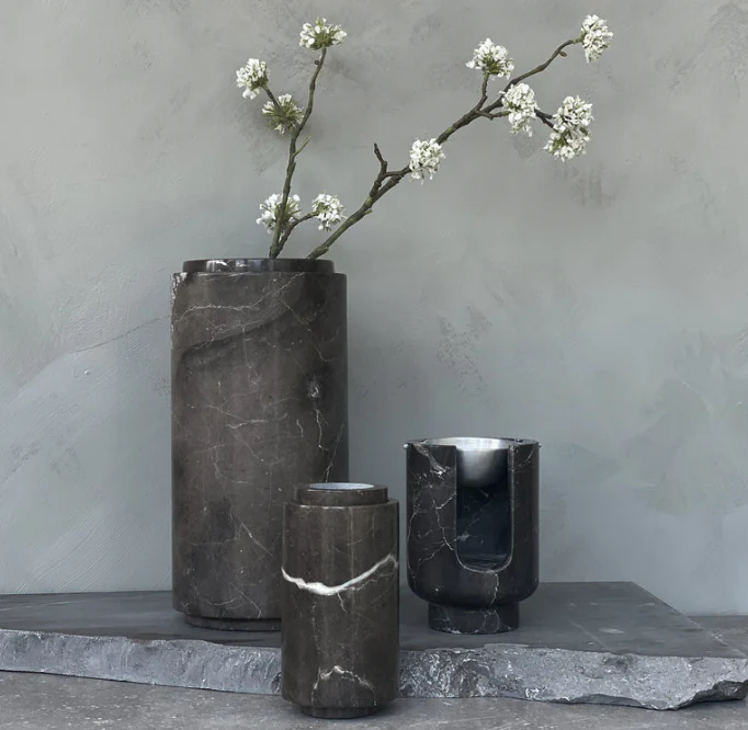 PIETRA CASA - STEM VASE SMALL - SHADOW BLACK - $446.37 - Image 2