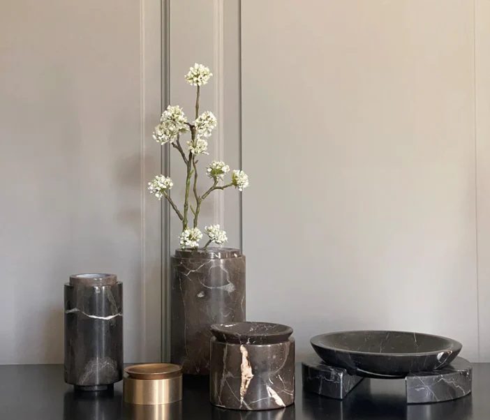 PIETRA CASA - STEM VASE MEDIUM - SHADOW BLACK - $648.45 - Image 3
