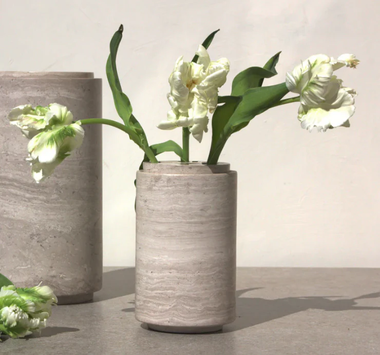 PIETRA CASA - STEM VASE MEDIUM - CHALK GREY - $648.45 - Image 1