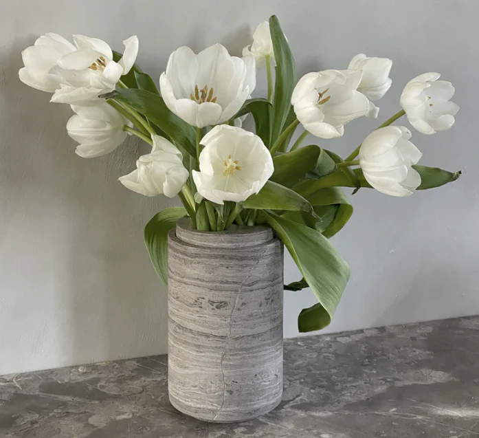 PIETRA CASA - STEM VASE MEDIUM - SMOKE GREY - $648.45 - Image 1