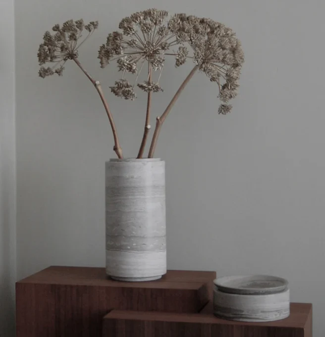 PIETRA CASA - STEM VASE LARGE - SMOKE GREY - $1,336.16 - Image 2